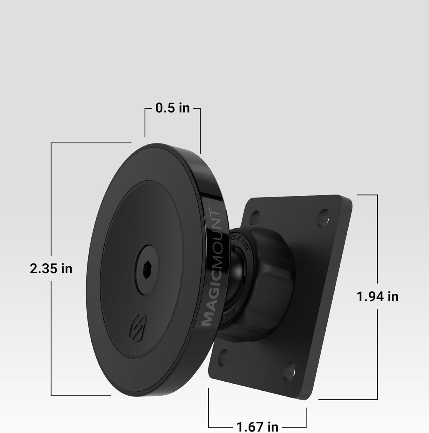 Heavy Duty Magsafe Mount/Tablet Holder for Car, Magnetic Cell Phone Stand with Extra Strong Magnets and AMPS Mounting Plate for Proclip Vehicle Specific Mount Bases